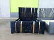 5x6 Black Golden-Ribbed Tufted Chester Bed - 1
