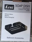 Stainless Steel Soap Dish Holder - Black/Silver - 2