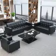 Black Office Sofa Set - 3