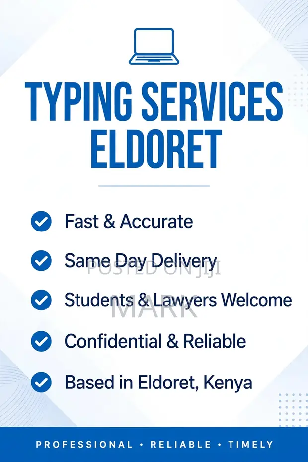 Huduma za Kuandika na Kuchapa kwa Wataalamu Eldoret - 1