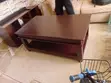 Mahogany-Finish Wooden Coffee Table - 2