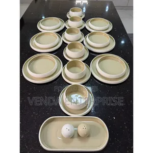 Elegant European Double Glazed Porcelain Dinner Set - 27 Pcs