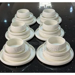 24-Piece Ceramic Dinner Set - White