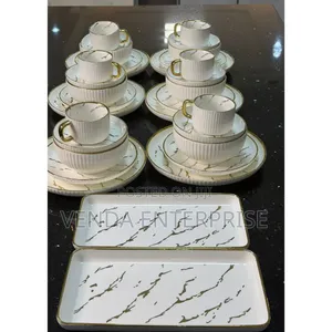 Elegant European Marble Dinner Set - 32 Pieces