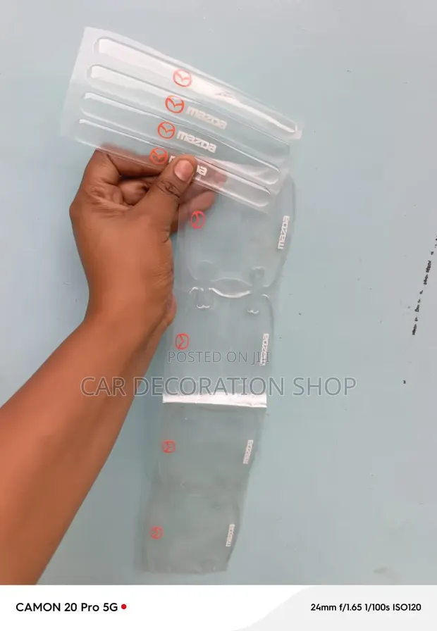 8pc Clear Flexible Mazda Door Handles Protector Kit - 1