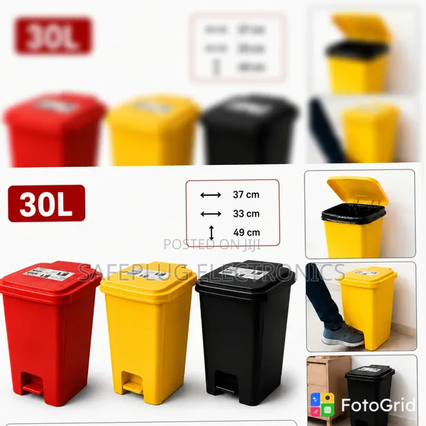 30L Step-on Bin - Hygienic Plastic Garbage Bin - 1