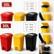 30L Step-on Bin - Hygienic Plastic Garbage Bin - 1