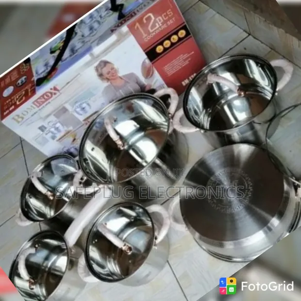 12pc Bominox Stainless Steel Cookware Set - New Arrival - 1