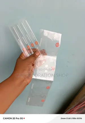 8pc Nissan Handle Bowl Stickers - Transparent with Logo
