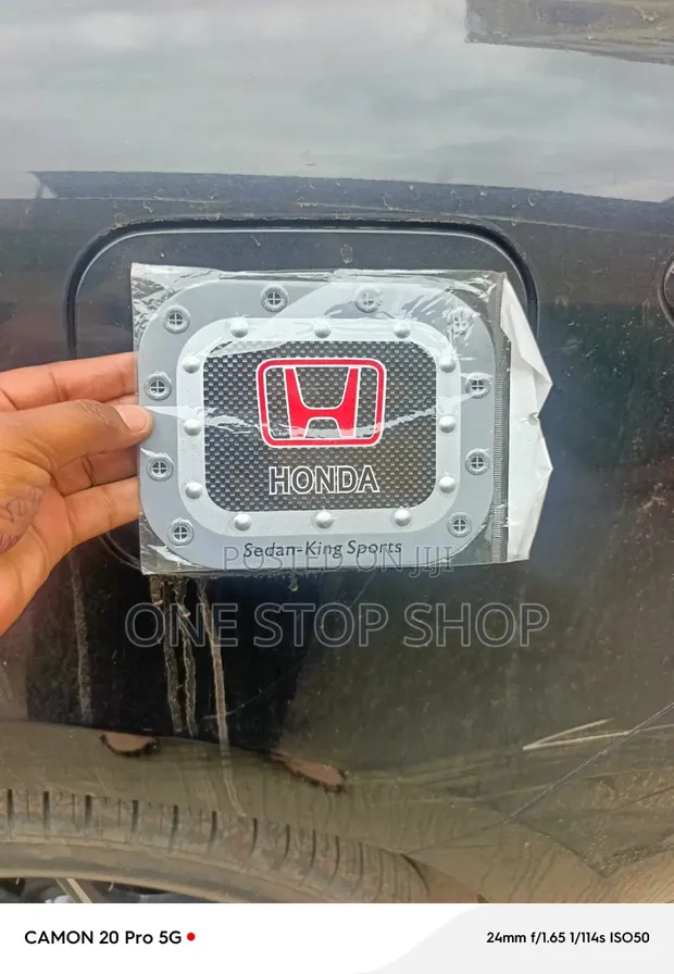Heavy Duty Honda Fuel Door Cell Sticker Plate - 1