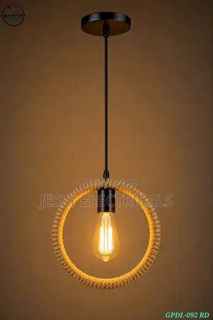 Industrial Vintage Hemp Rope Pendant Light