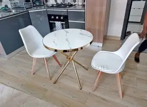 Set ya Meza ya Kulia ya Marble Finish - Ya Watu 4