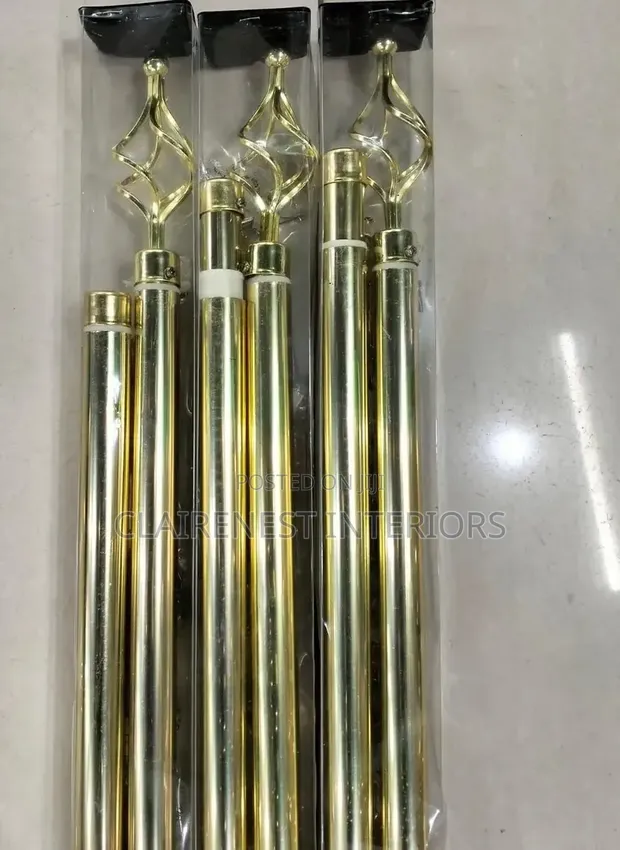 Durable Quality Bronze and Gold Adjustable Curtain Rods - 1