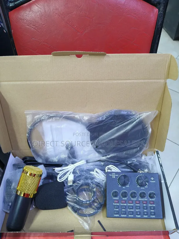 BM800 Condenser Microphone with V8 Sound Card - 1
