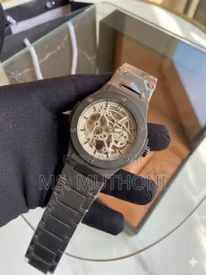Grey Automatic Hublot Big Bang Skeleton Watch