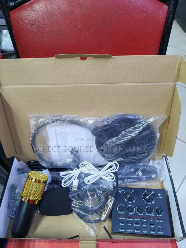 Microphone ya BM800 Condenser na V8 Live Sound Card - 1