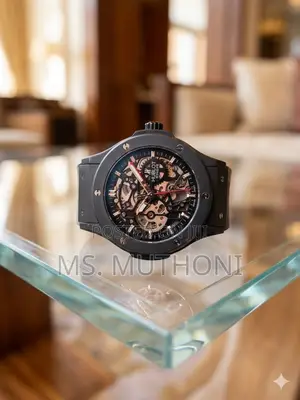 Automatic Hublot Big Bang Integrated Black Magic Skeleton Watch.