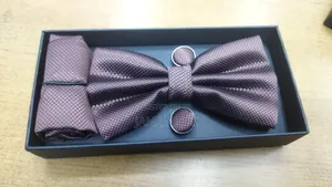 Alexis Chocolate Brown Bow Tie & Pocket Square Set