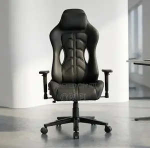 High Back Adjustable Recliner Gaming Chair - Black