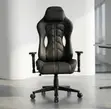 High Back Adjustable Recliner Gaming Chair - Black - 1