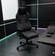 High Back Adjustable Recliner Gaming Chair - Black - 3