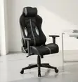 High Back Adjustable Recliner Gaming Chair - Black - 4