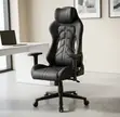 High Back Adjustable Recliner Gaming Chair - Black - 5