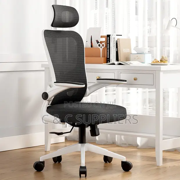 Ergonomic Computer Desk Chair with Flip Arms - 1