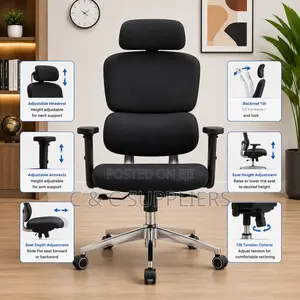 Executive Fabric Office Chair with Lumbar Support