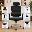 Executive Fabric Office Chair with Lumbar Support - 1