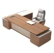 2.4m Director's Modern Imported Executive Desk - 2