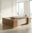 2.4m Director's Modern Imported Executive Desk - 3