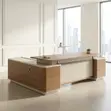2.4m Director's Modern Imported Executive Desk - 4