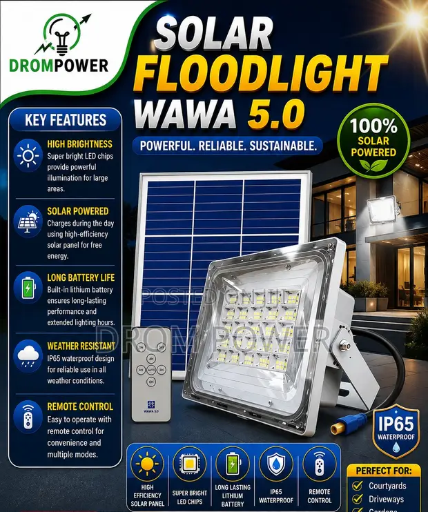 Drom Power Wawa 5.0 Solar Floodlight - 1