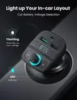 UGREEN CD229 Bluetooth Car Charger FM Transmitter - 2