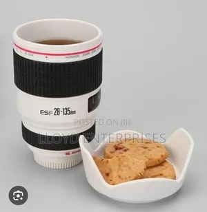 400ml Camera Lens Thermocup - Nyeusi