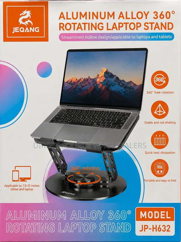 Jeqang Aluminium Alloy Rotating Laptop Stand - 1