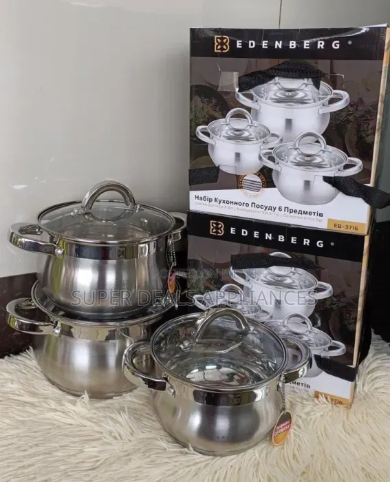 Edenburg EB-3716 6-Piece Stainless Steel Cookware Set - 1