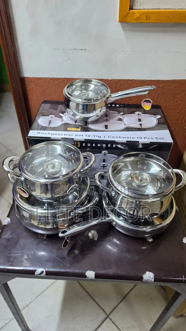 Edenburg EB-2421 10-Piece Stainless Steel Cookware Set - 1