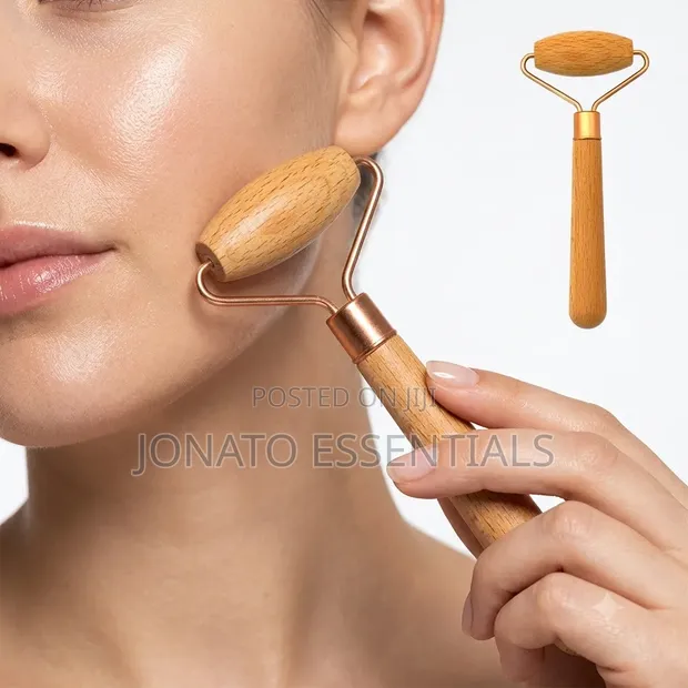 Wooden Face Roller Facial Massager Skincare Tool - 1