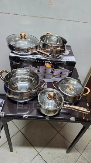 10-Piece Gold Stainless Steel Edenburg Cookware Set EB-2422