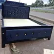 5x6 Black Mocket Bed with Gold Studs - 2