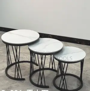 3-in-1 Round Nesting Coffee Table Set