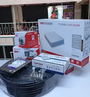 Seti Kamili ya CCTV Kamera 2 za Hikvision | Seti ya DVR ya Chaneli 4 Rangi