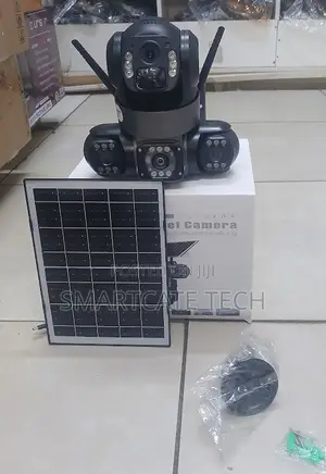 Triple Lens 4G Solar Security Camera – 360° HD CCTV & Night Vision