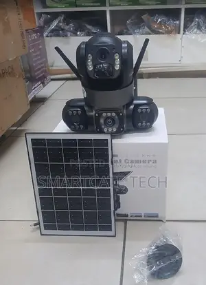 Kamera ya CCTV ya Solar 4G yenye Lensi Tatu - Ufuatiliaji 360°