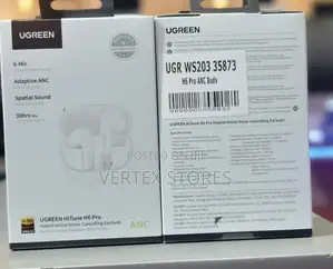 UGREEN HiTune H6 Pro Hybrid ANC Earbuds - White