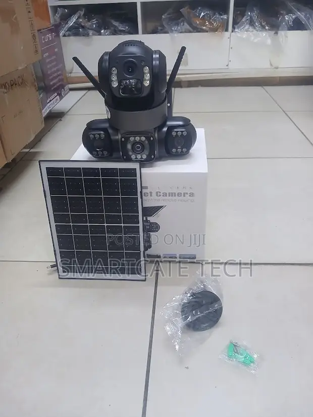 Triple Lens 4G Solar PTZ Security Camera with Night Vision - 1