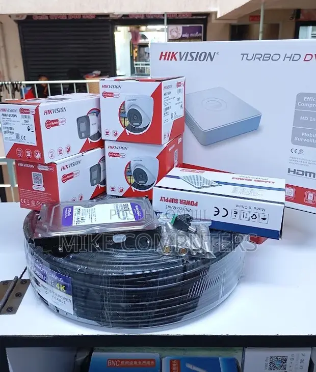 Hikvision Smart Hybrid 4 Channel CCTV Kit 24/7 Color - 1