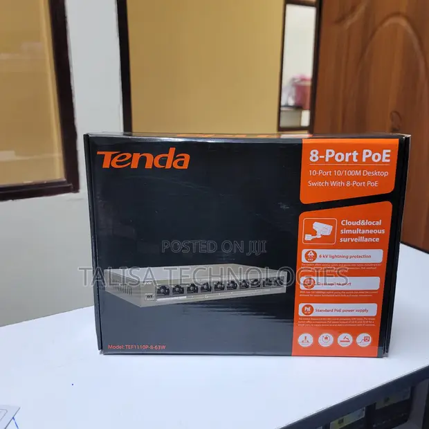 Tenda TEF1110P-8-63W 8-Port PoE Switch - 1